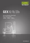 CLARK Material Handling-Specification sheet Clark GEX 16-20s