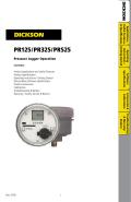 Dickson-PR125/PR325/PR525 Pressure Logger Operation