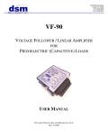 VF-90 VOLTAGE FOLLOWER / LINEAR AMPLIFIER FOR PIEZOELECTRIC (CAPACITIVE) LOADS