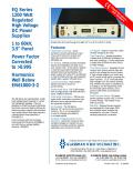 EQ Series 1200 Watt Regulated High Voltage DC Power Supplies