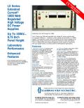 Glassman High Voltage-LX Series Extended Current* 1000 Watt Regulated High Voltage DC Power Supplies