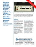 WX Series 1000 Watt Regulated High Voltage DC Power Supplies