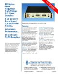 EK Series 600W Regulated High Voltage DC Power Supplies