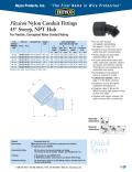 Flexicon Nylon Conduit Fittings 45° Sweep, NPT Hub