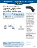 Heyco-Heyco-Flex™ “Quick Twist” Liquid Tight Conduit Fittings 90° Sweep, NPT Hubs