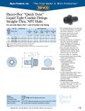 Heyco-Flex™ “Quick Twist” Liquid Tight Conduit Fittings Straight-Thru, NPT Hubs