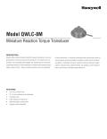  Model QWLC-8M  Miniature Reaction Torque Transducer