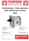 High capacity gear pumps SPA
