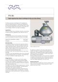 PX 95 Disc stack centrifuge High-capacity disc stack centrifuge for fats and oils refining