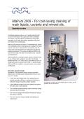 AlfaPure 2000 - For cost-saving cleaning of wash liquids, coolants and mineral oils. Separator system