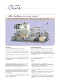 Alfa Laval beer recovery system  Standardized microfiltration membrane filtration system for beer recovery