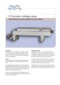 P2 decanter centrifuge range  - High performance decanter centrifuge for process industries