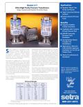 SETRA-Model 217 Ultra High Purity Pressure Transducers
