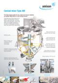 Conical mixer patented Ideal mixing quality for dry, moist and viscous materials at variable filling levels