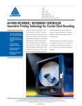 AV-9000 RECORDER / RECORDING CONTROLLER Innovative Printing Technology for Circular Chart Recording 