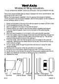 Window kit fitting instructions.