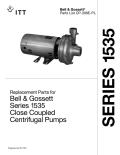 Bell , Gossett Domestic Pump-Series 1535 Close Coupled Pumps