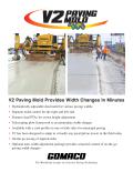 V2 Paving Mold Provides Width Changes In Minutes