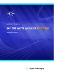 Application Notebook AGILENT WATER ANALYSIS SOLUTIONS