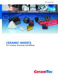 CERAMIC INSERTS For Turning, Grooving and Milling