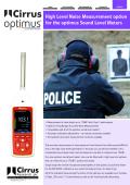 High Level Noise Measurement option for the optimus Sound Level Meters
