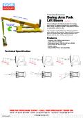 Swing Arm Fork  Lift Boom 